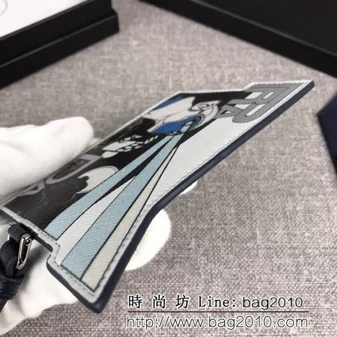 PRADA普拉達 2018最新漫畫印象系列 限量版鑰匙扣掛件 2MC032 DD1070